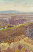 Load image into Gallery viewer, Mid Century Original Landscape Oil Painting From Sweden by B Forsell 1944
