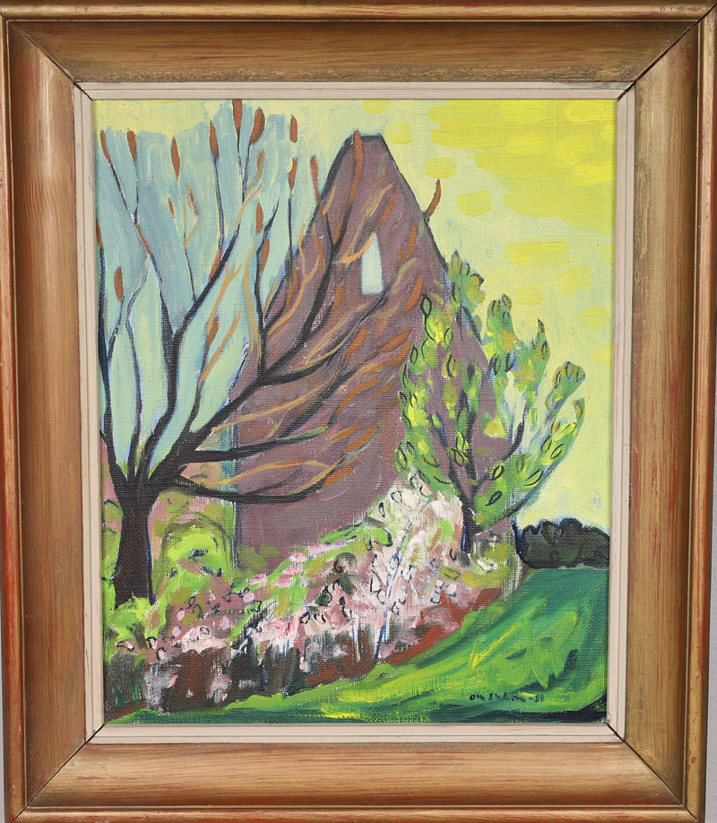 Mid Century Landscape Oil Painting From Sweden by O Ekbom 1950