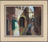 Vintage Original Street Scene Oil Painting By H Ripa From Sweden