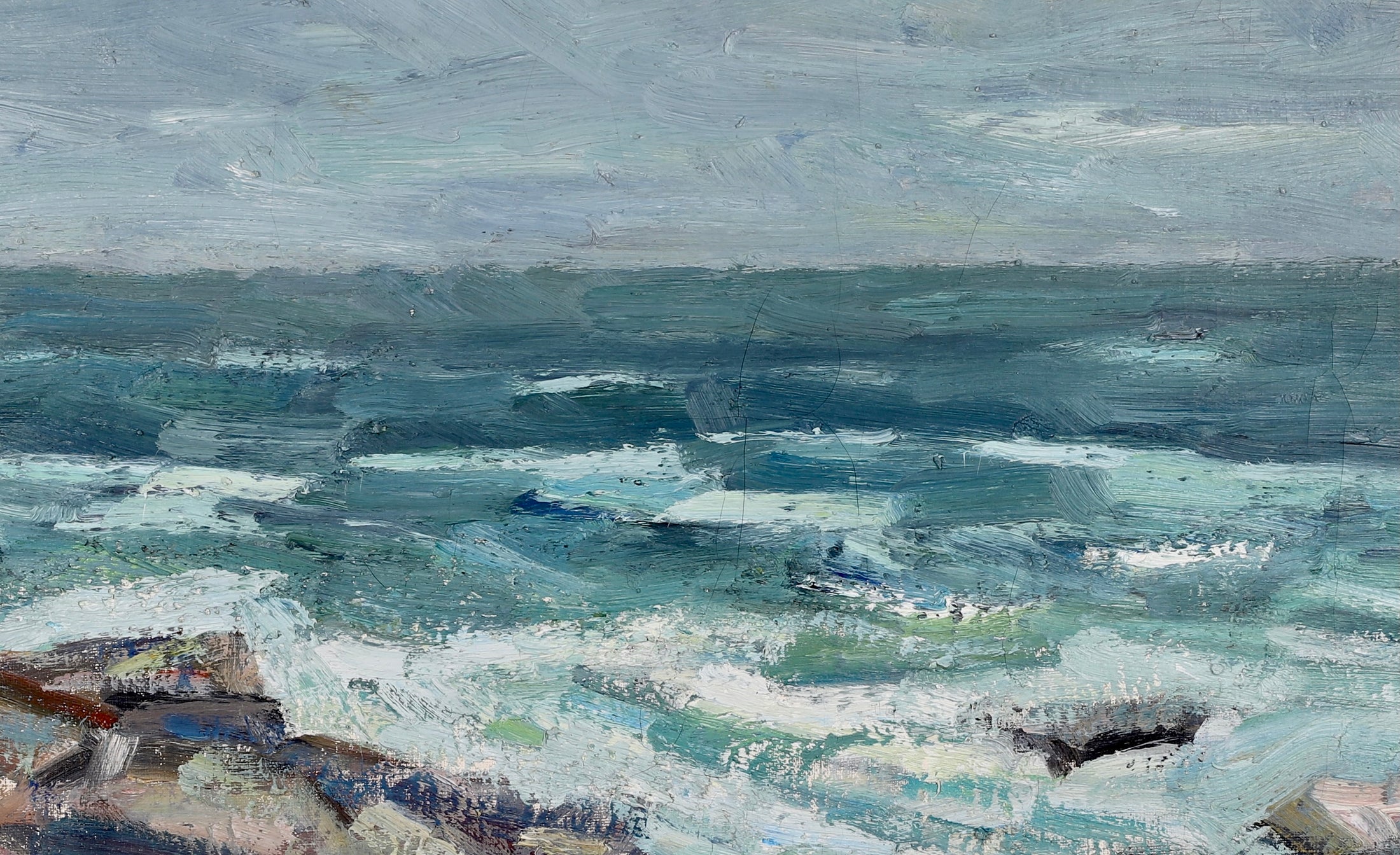 Original Vintage Seascape Oil Painting By C Berndtsson Sweden