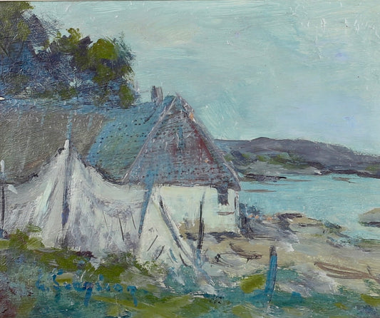 Vintage Art Original Landscape Oil Painting From Sweden