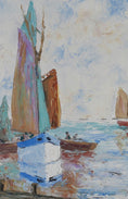 Load image into Gallery viewer, Mid Century Vintage Art Coastal Scene Oil Painting From Sweden
