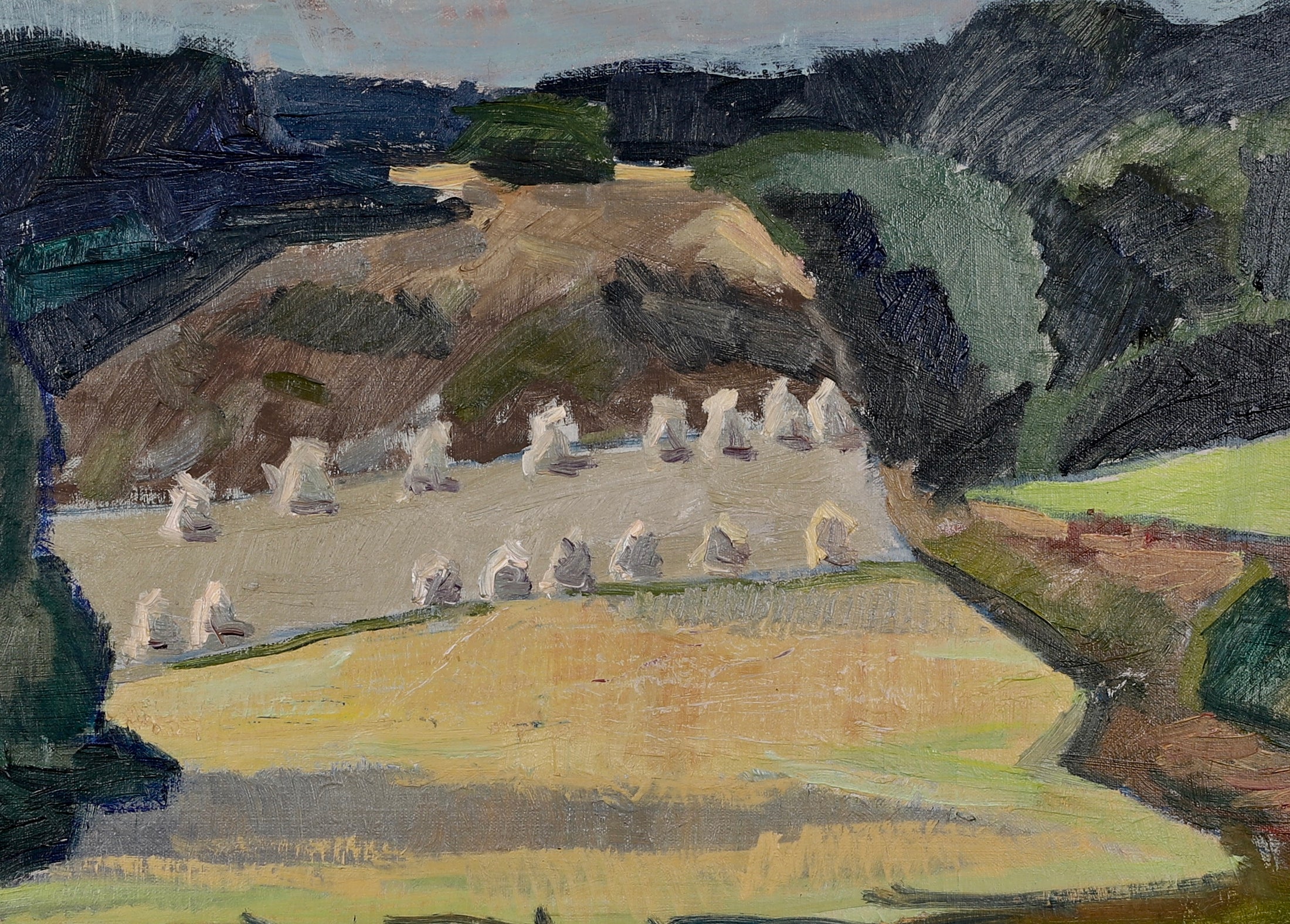 Mid Century Vintage Landscape Oil Painting From Sweden By I Jerkeman