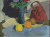 Mid Century Original Still Life Oil Painting by K Persson From Sweden