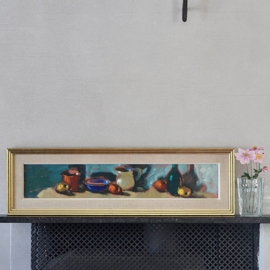 Vintage Swedish Art Still Life Oil Painting