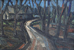 Mid Century Landscape Oil Painting From Sweden by Hellsing