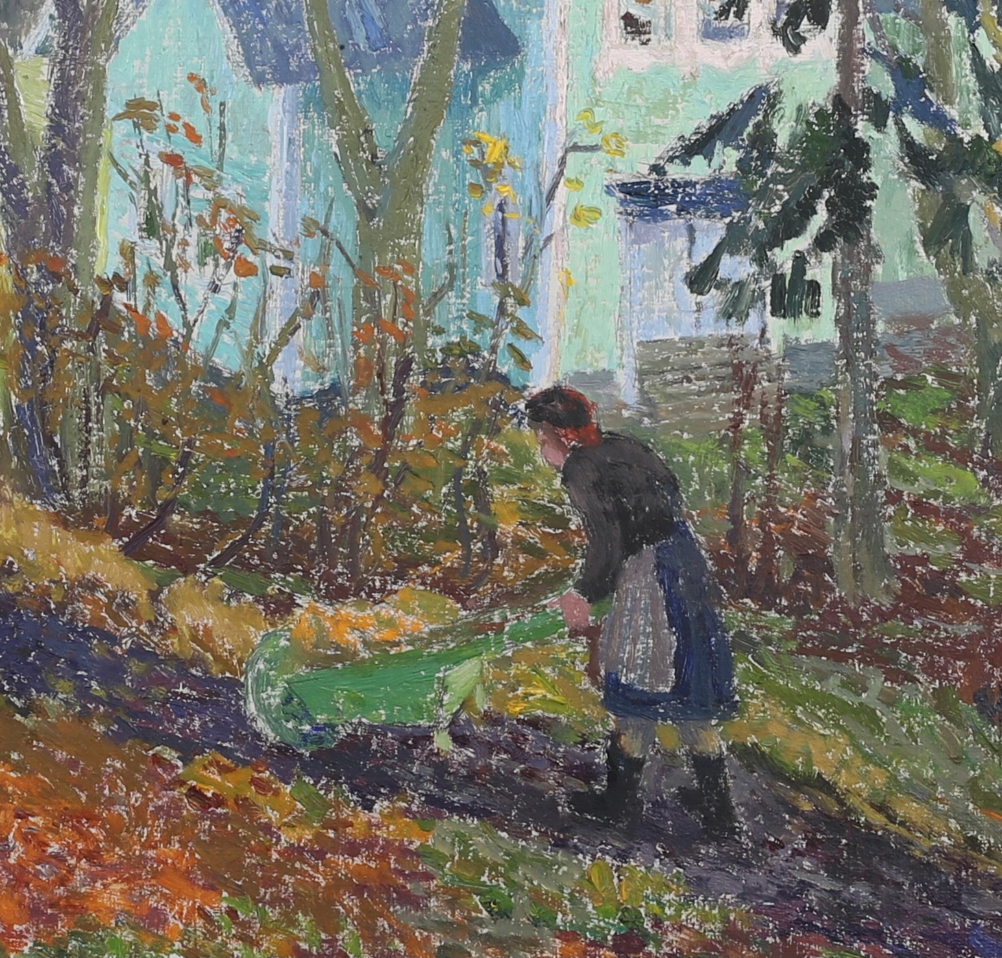 Mid Century Original Oil Painting From Sweden by S Tjellander 1945