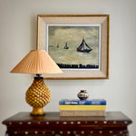 Mid Century Original Sailboat Oil Painting From Sweden