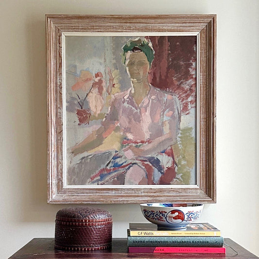 Swedish Vintage Portrait Oil Painting From Sweden By F Holmér