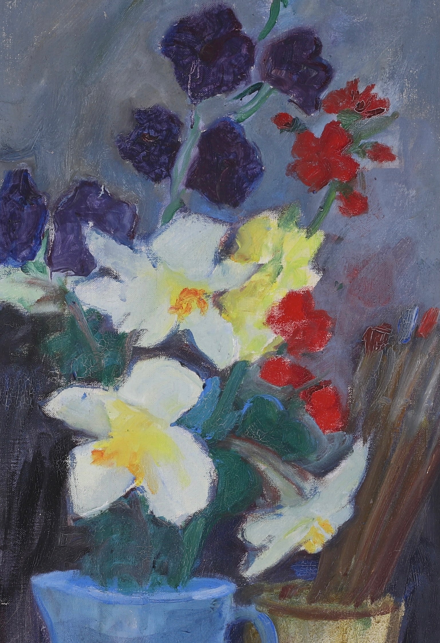 Original Vintage Still Life Oil Painting from Sweden