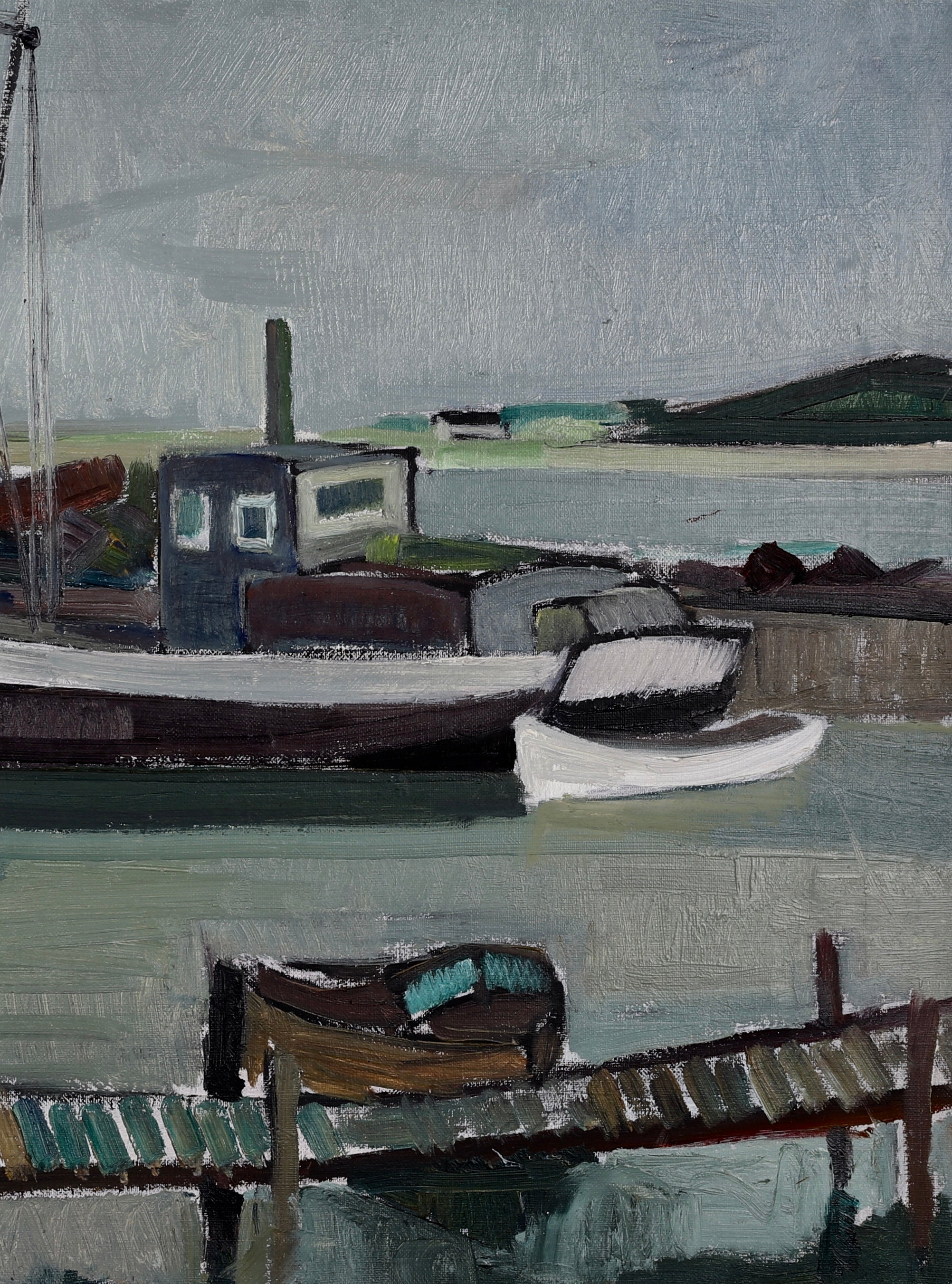 Mid Century Seascape Oil Painting By Allan Erwö Sweden