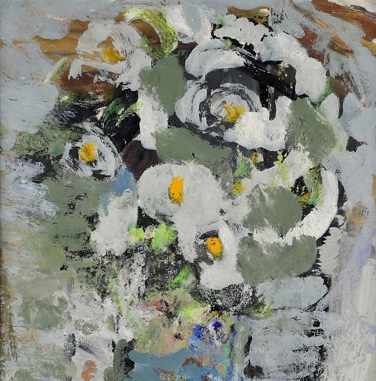 Mid Century Original Still Life Oil Painting From Sweden By O Wickström