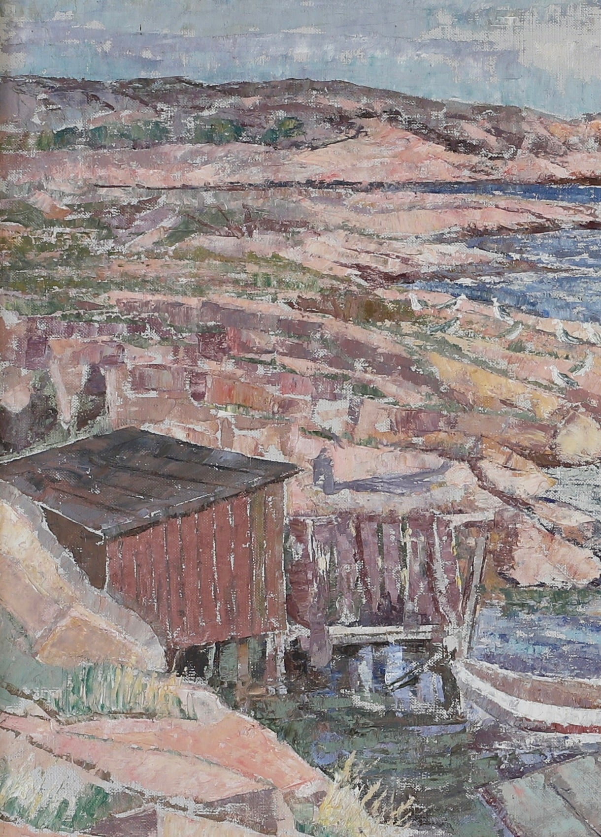 Mid Century Seascape Oil Painting By T Torstensson From Sweden