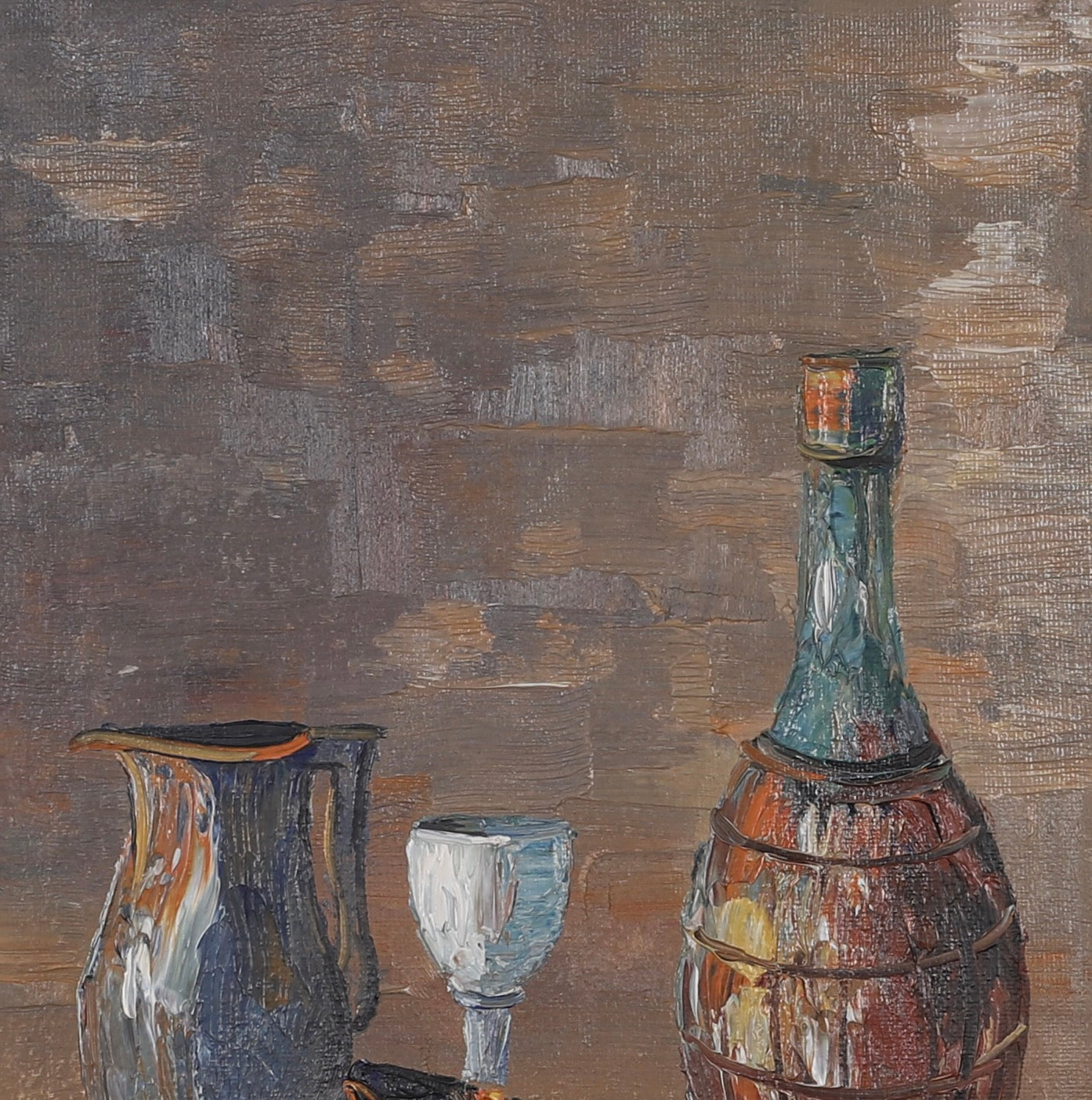 Vintage Mid Century Oil Painting From 1963 from Sweden