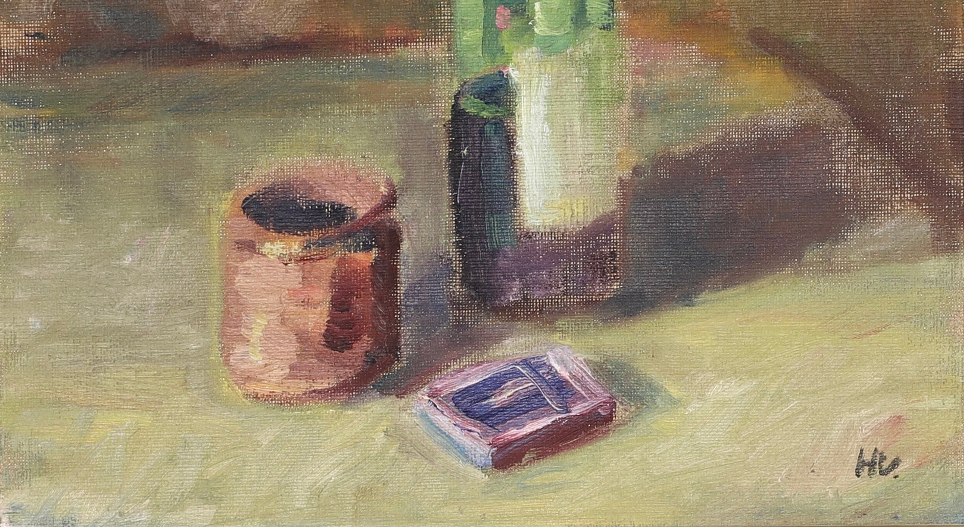 Vintage Mid Century Oil Painting By H Vestman from Sweden