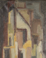 Mid Century Abstract Oil Painting From Sweden