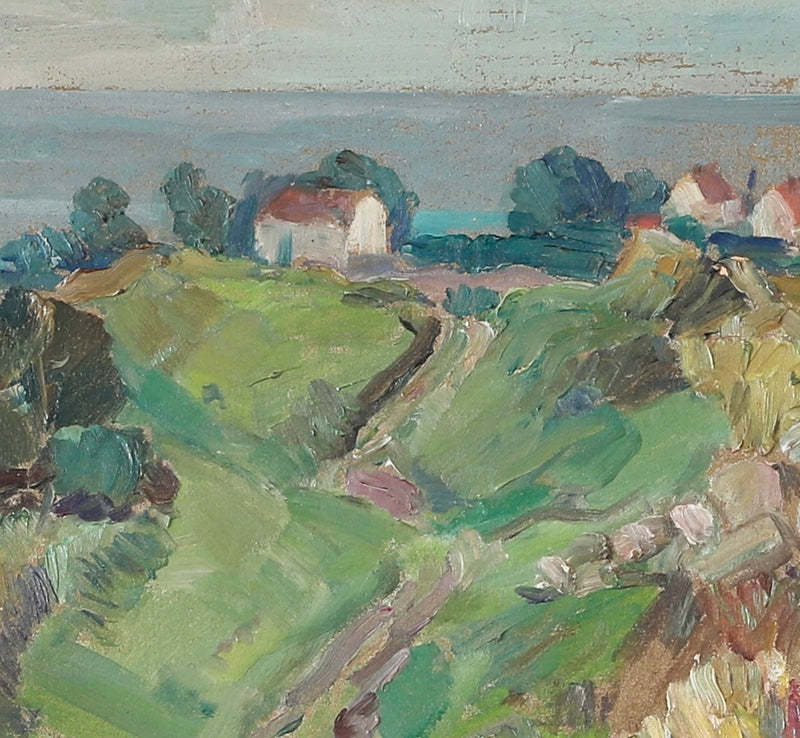 Mid Century Original Landscape Oil Painting By K Ohlsson Sweden