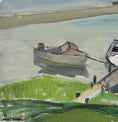 Load image into Gallery viewer, Mid Century Seascape Oil Painting By A Erwö Sweden 1957
