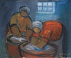 Vintage Mid Century Expressionist Oil Painting from Sweden Signed Emland