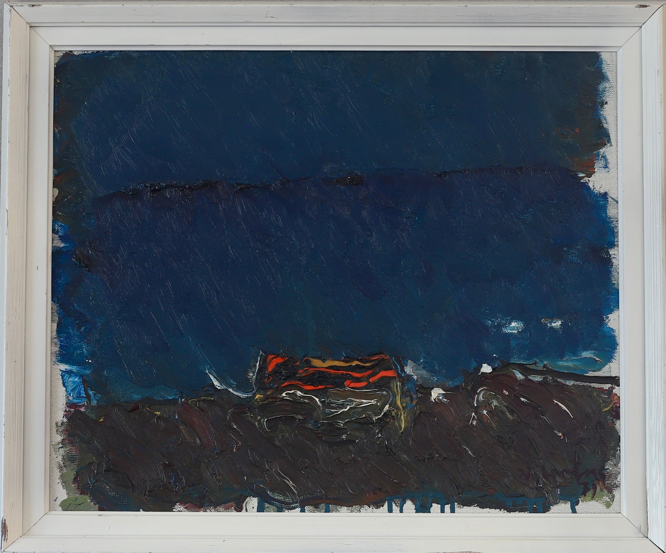 Vintage Art Mid Century Farmhouse Oil Painting From Sweden