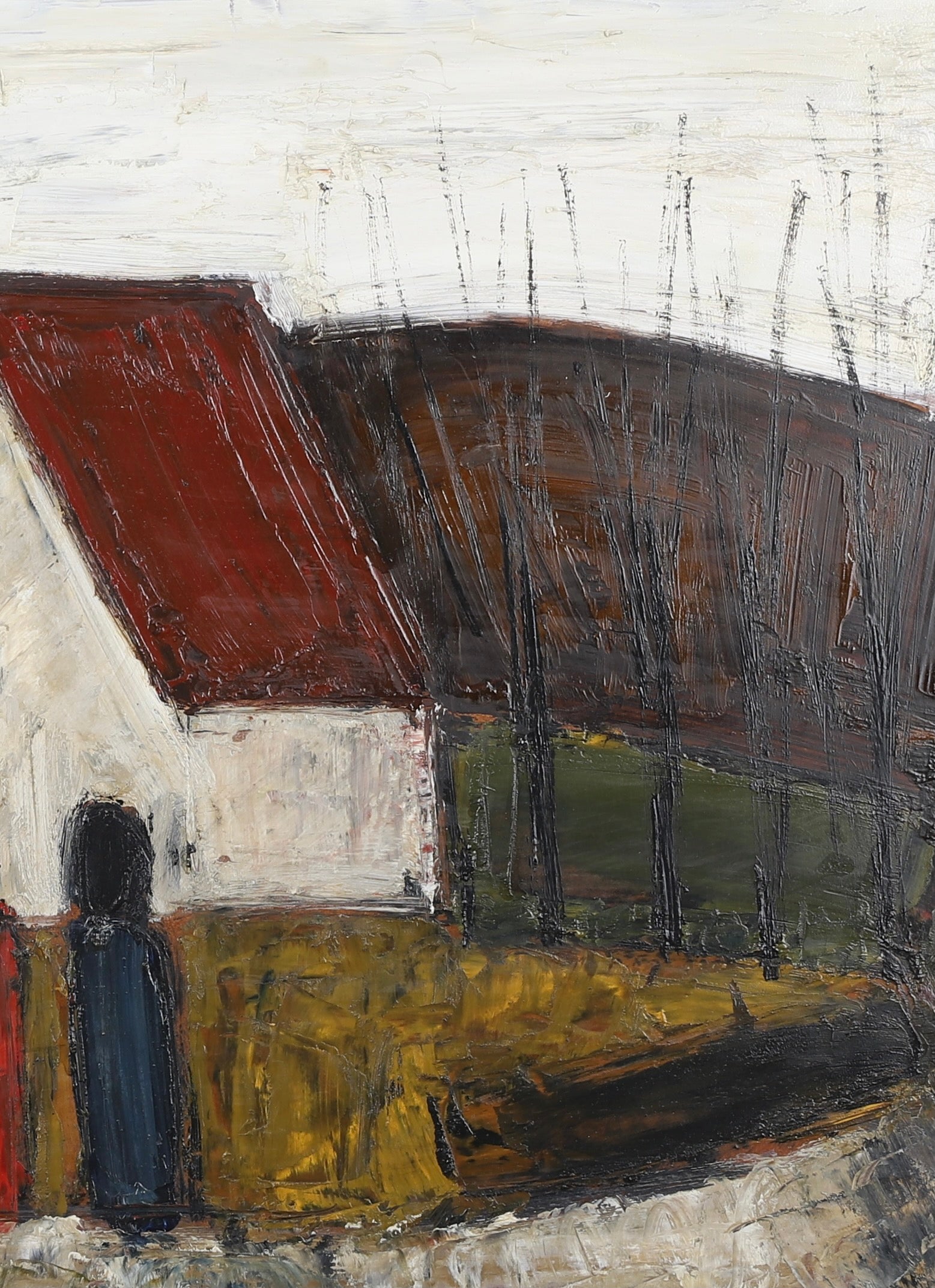 Mid Century Oil Painting from Sweden By P B Sorensen