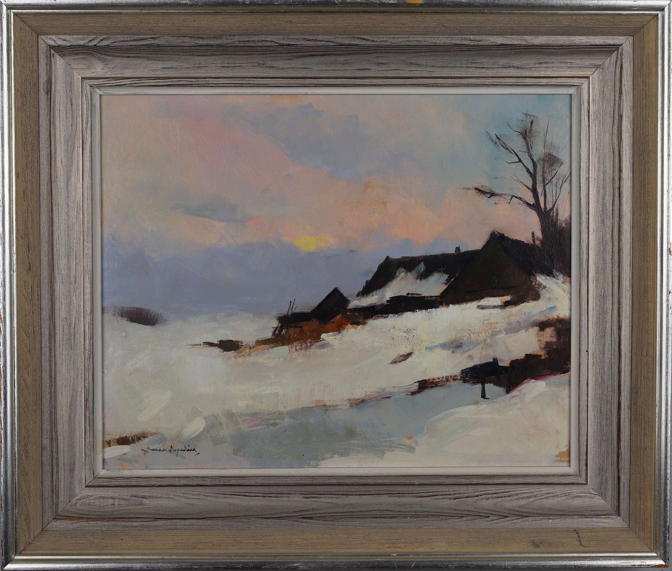 Original Oil Painting Vintage Mid Century By A Aspelin Sweden