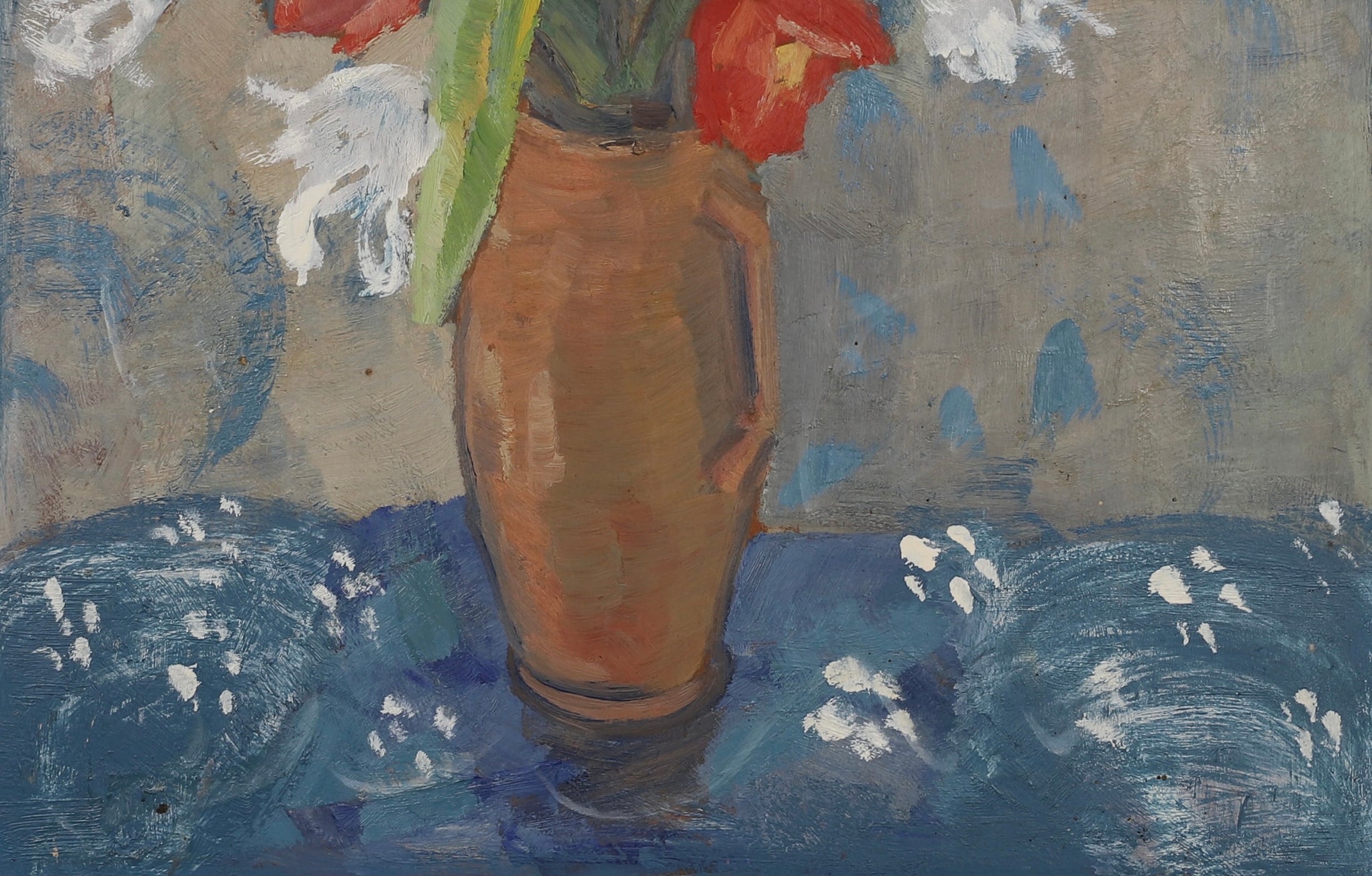 Vintage Mid Century Still Life Oil Painting By C Berndtsson Sweden