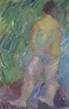 Mid Century Figurative Oil Painting From Sweden