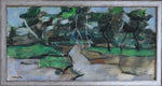 Mid Century Landscape Oil Painting By Ingvar Wiede Sweden