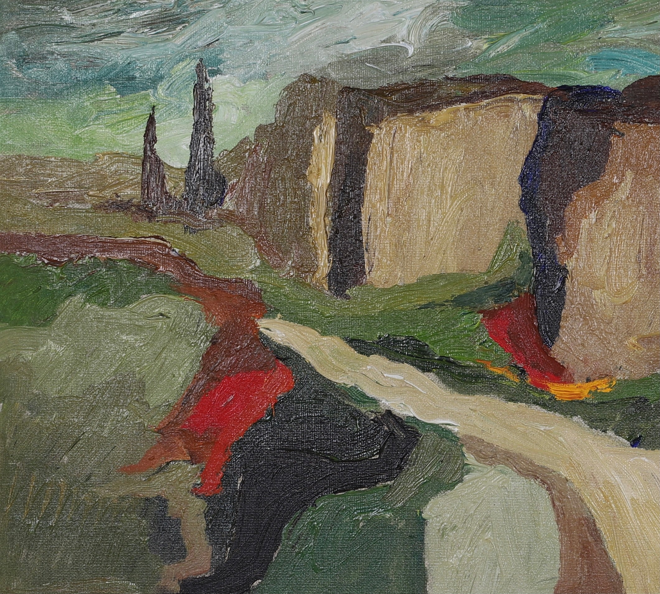 Mid Century Vintage Landscape By E Cederberg Sweden