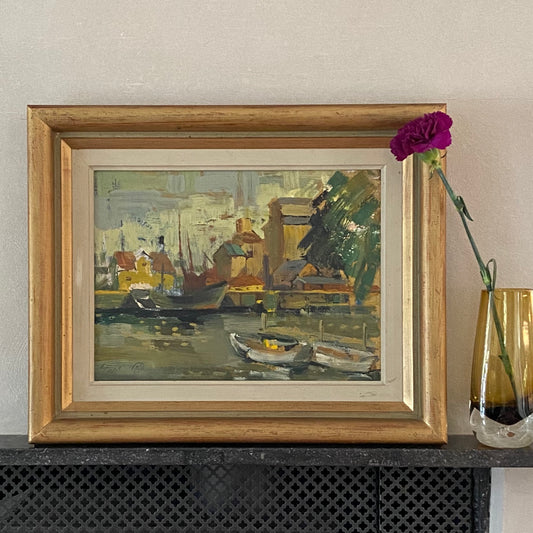 Vintage Oil Painting From Sweden By Torsten Lidman 1953