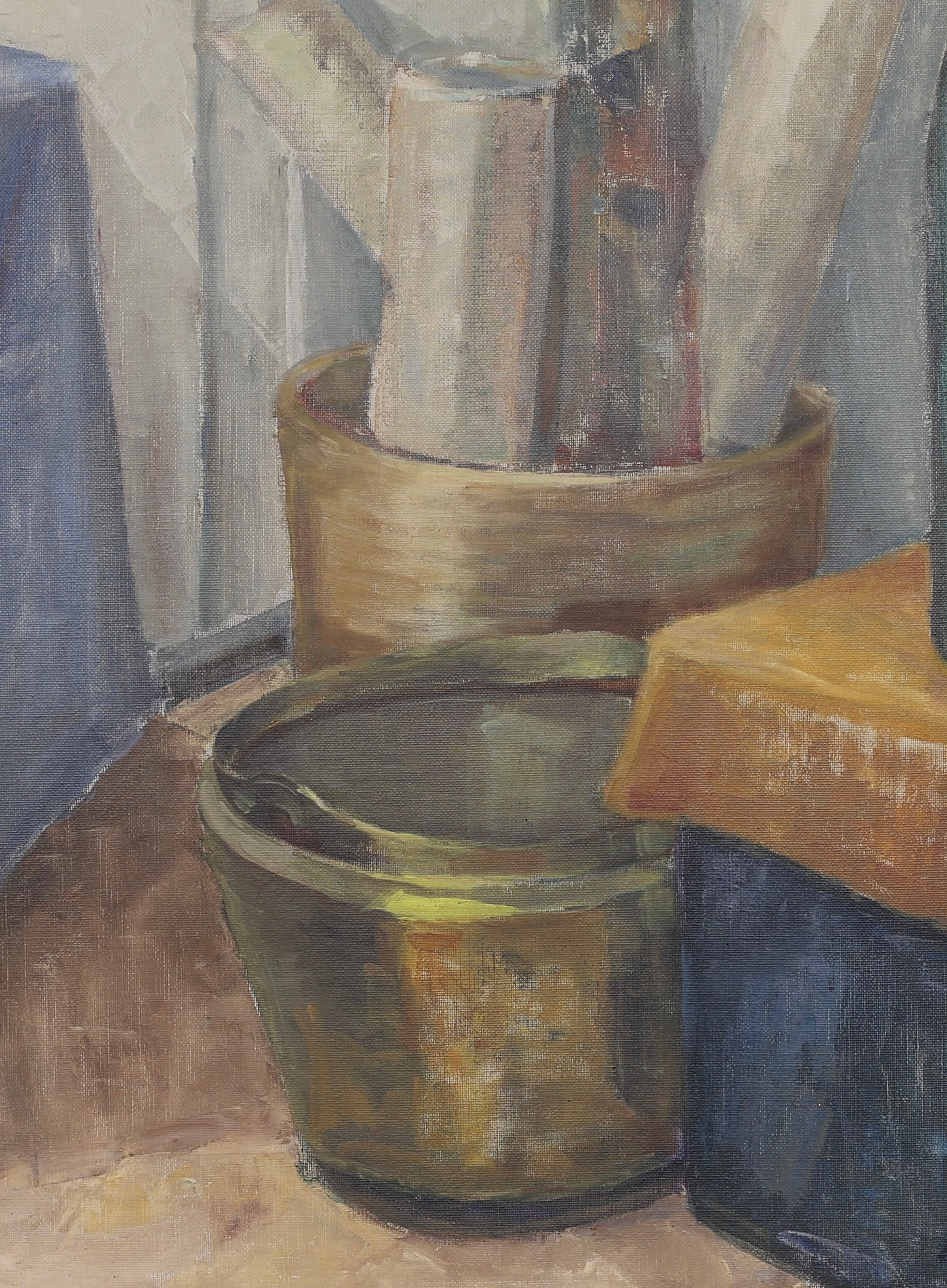 Vintage Mid Century Still Life Oil Painting From Sweden