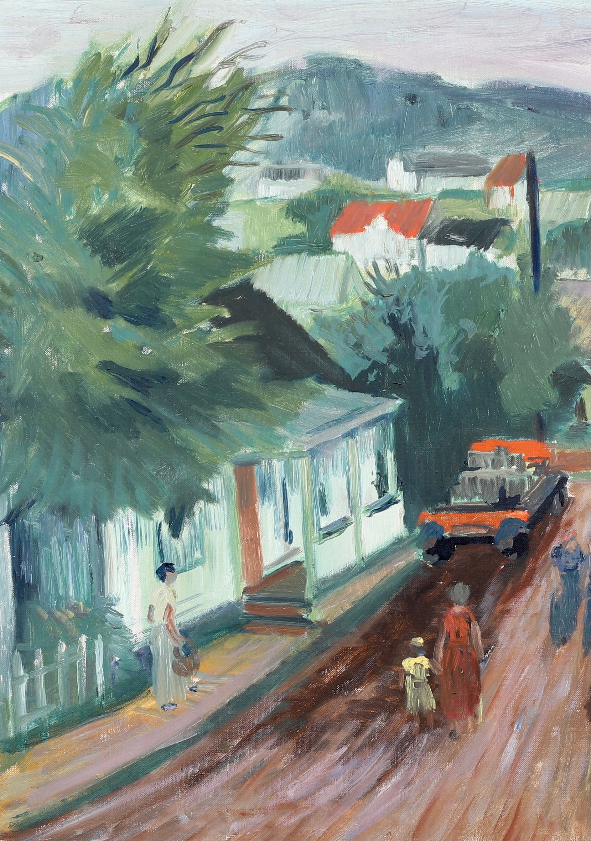 Original Oil Painting Vintage Mid Century By P Reutersvärd Sweden
