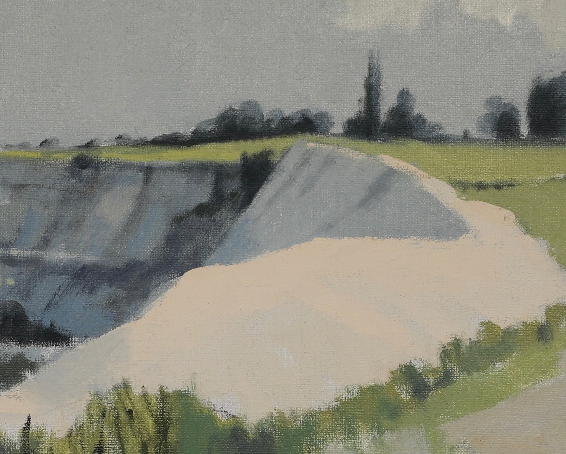 Mid Century Vintage Landscape Oil Painting By S Wernheden Sweden