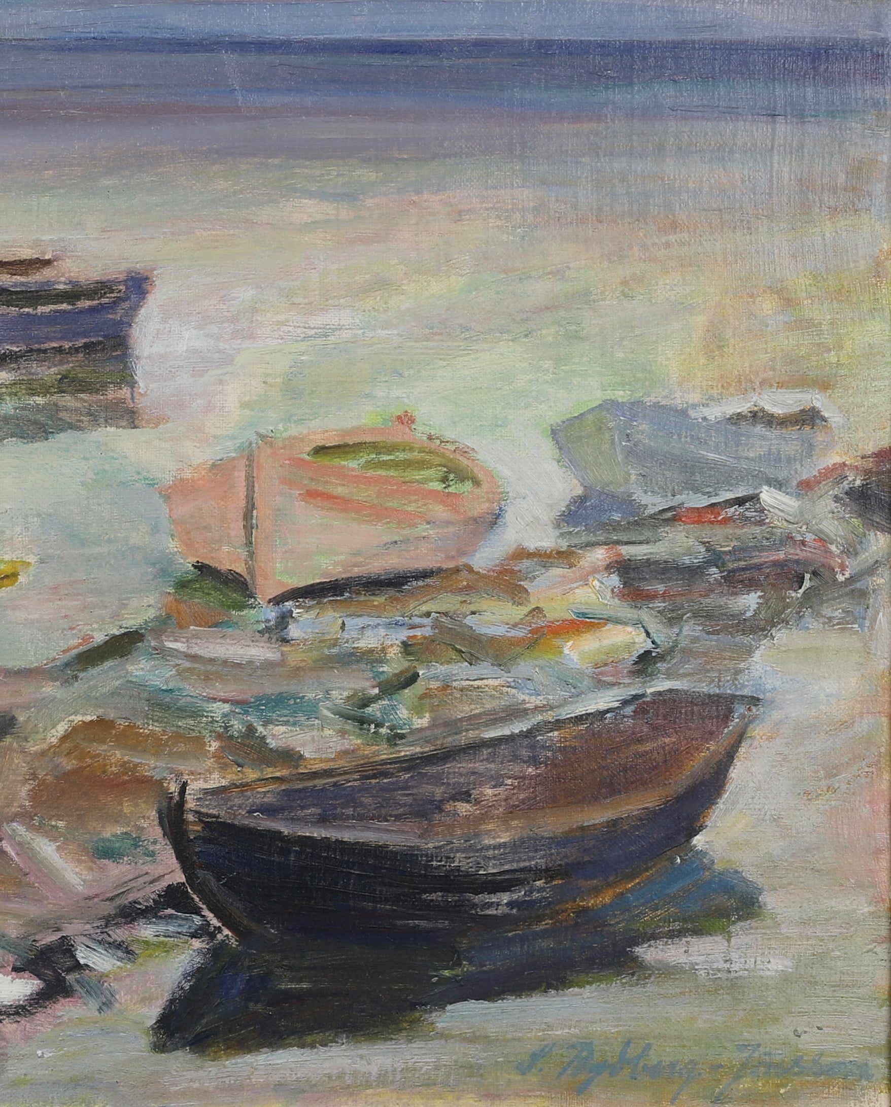 Vintage Landscape Oil Painting by S R Jönsson Sweden