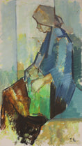 Load image into Gallery viewer, Mid Century Original Portrait Oil Painting From Sweden by S Ligell
