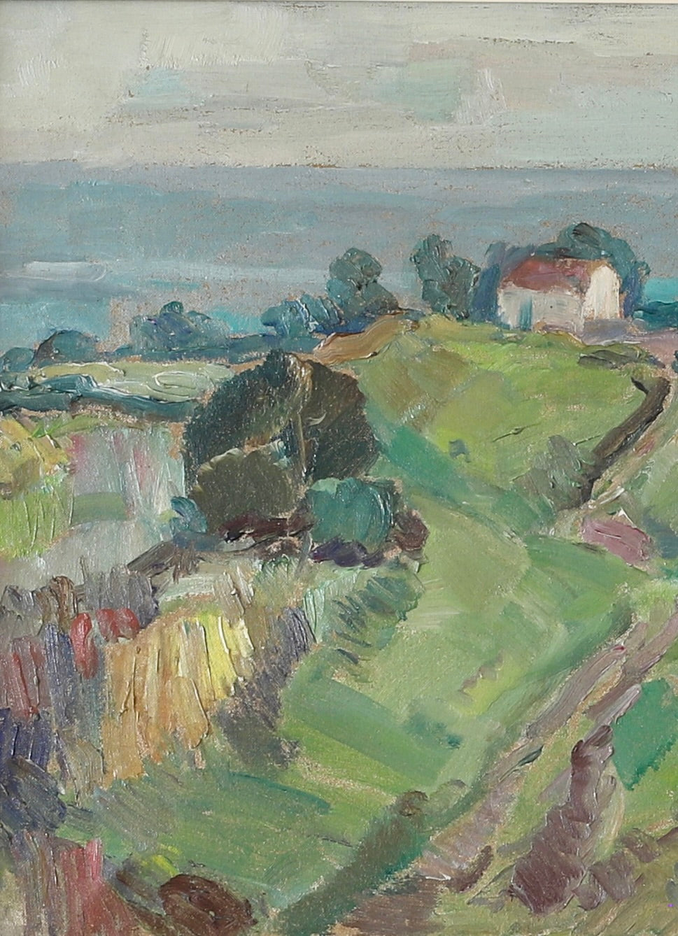 Mid Century Original Landscape Oil Painting By K Ohlsson Sweden