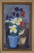 Load image into Gallery viewer, Original Vintage Still Life Oil Painting from Sweden
