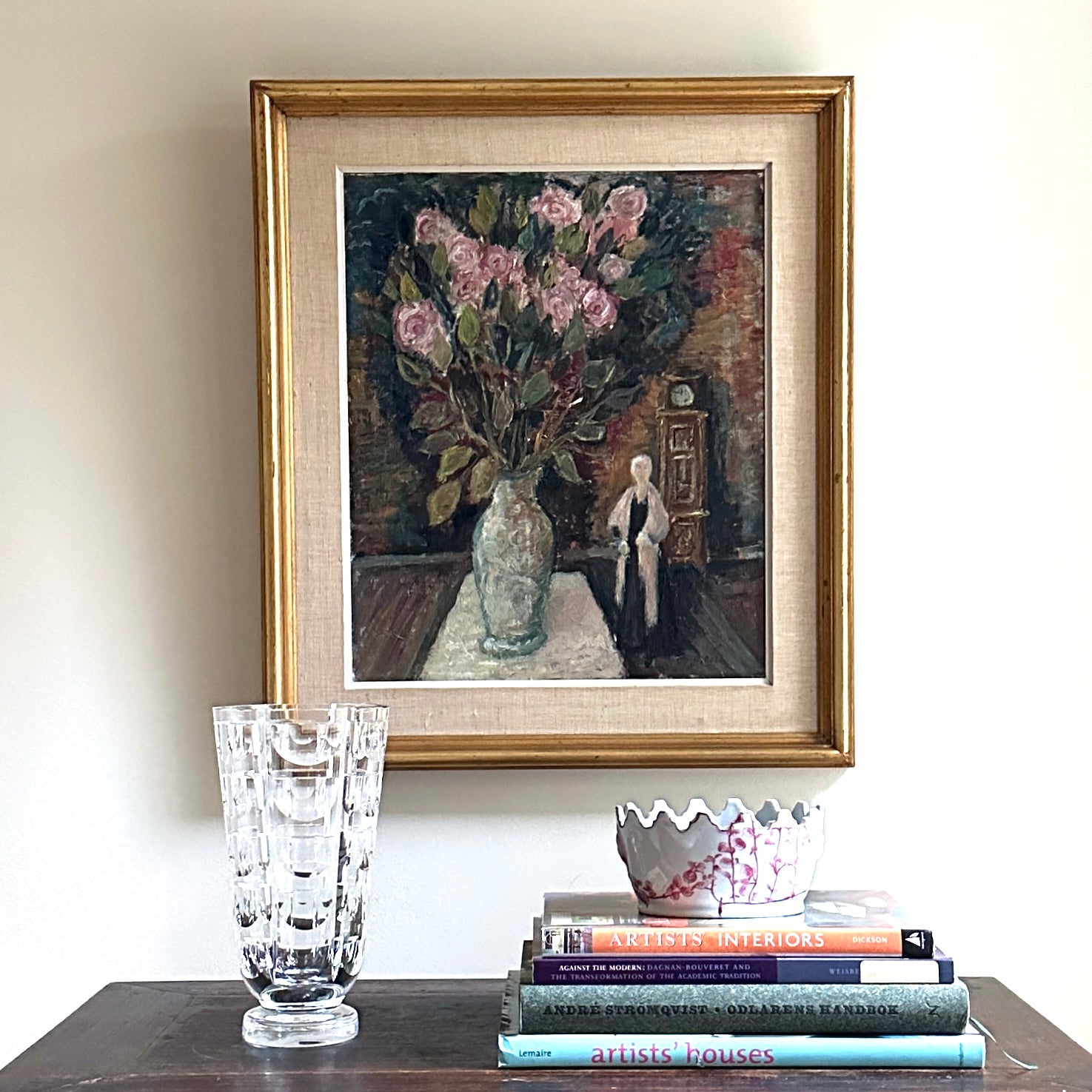 Mid Century Interior Oil Painting From Sweden By A Berg