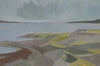 Mid Century Vintage Art Coastal Oil Painting from Sweden
