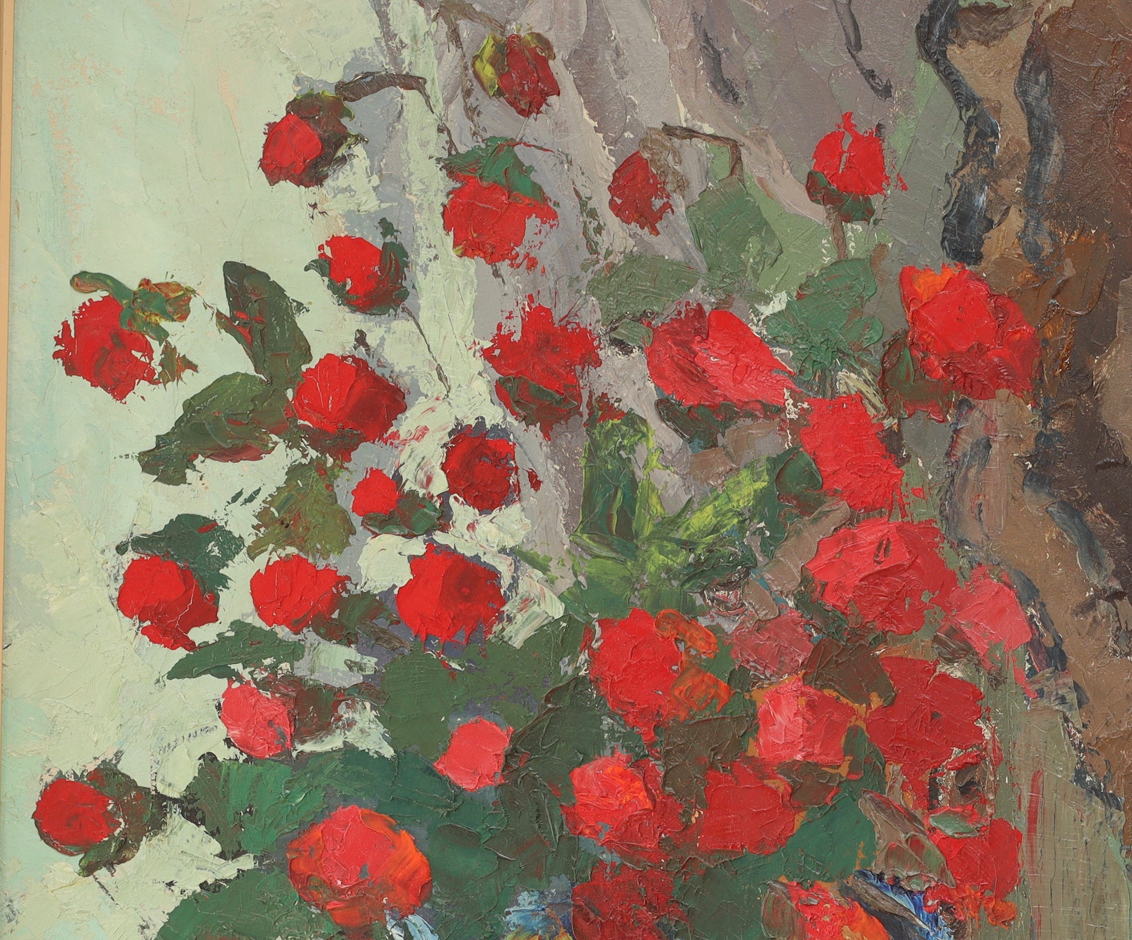 Mid Century Still Life Oil Painting By Greta Turén from 1969