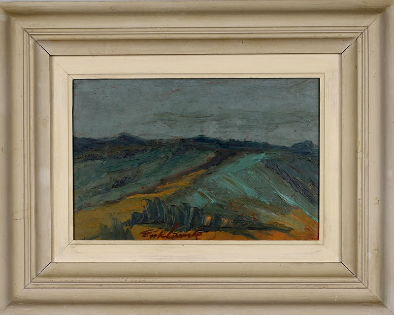 Vintage Mid Century Landscape Painting From Sweden