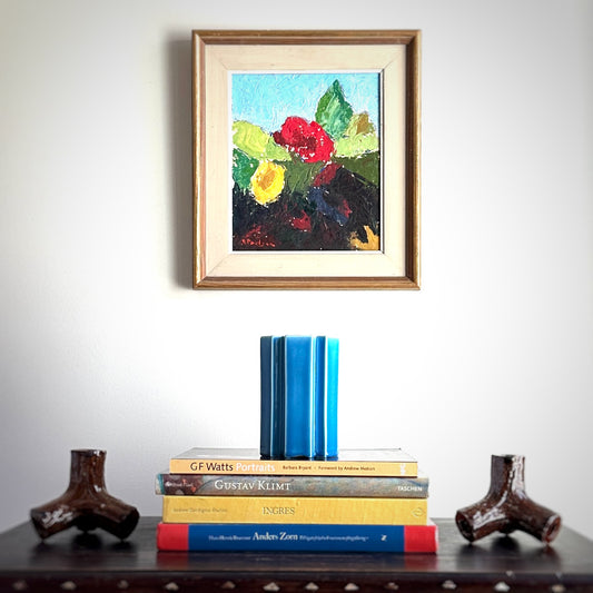 Vintage Swedish Art Still Life Oil Painting by G Paulson