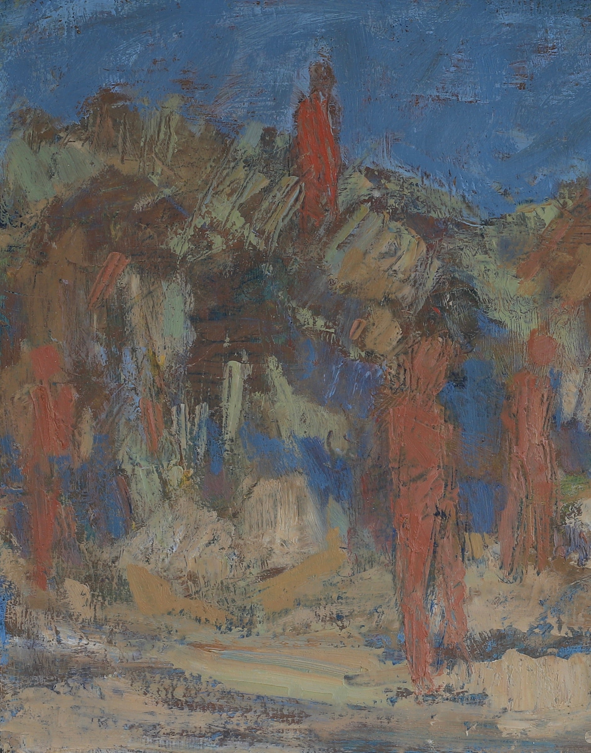 Mid Century Coastal Oil Painting By Svän Grandin Sweden