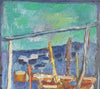 Mid Century Coastal Oil Painting from Sweden From 1963