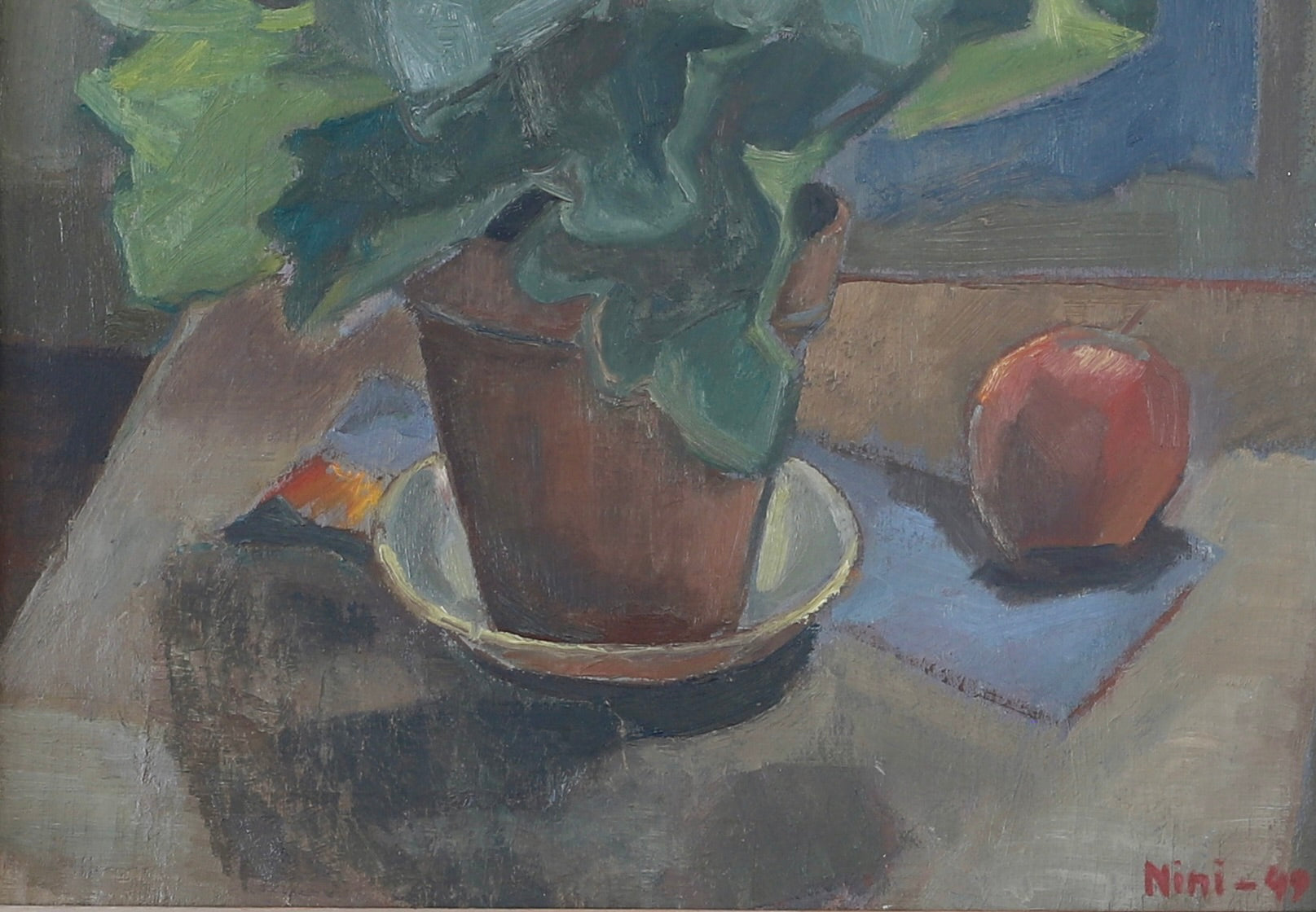 Swedish Vintage Art Still Life Oil Painting