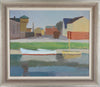 Mid Century Coastal Oil Painting from Sweden By S Holmquist 1945
