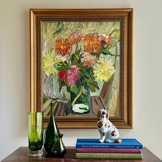 Vintage Art Original Oil Painting by G Jonn From Sweden 1945