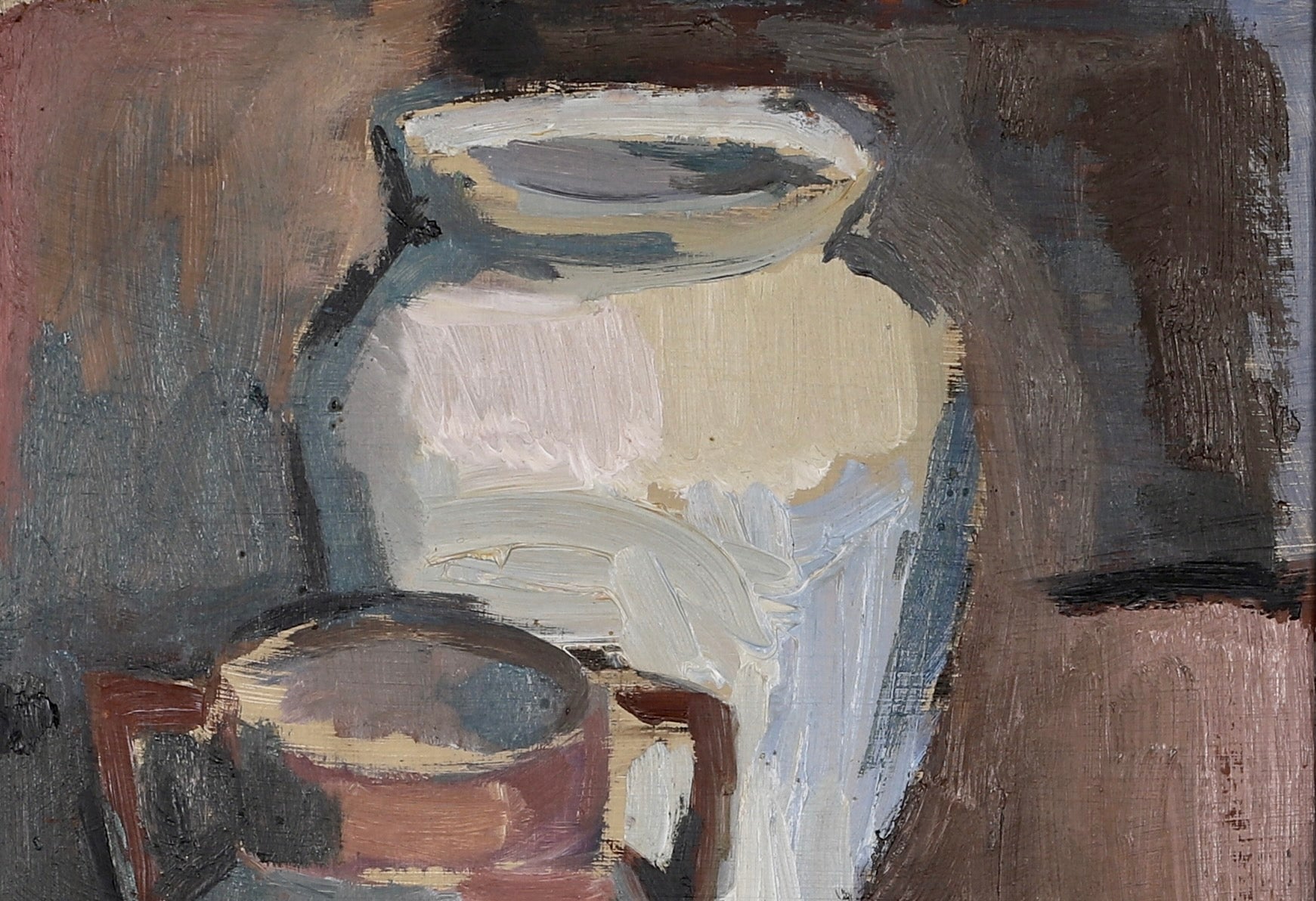 Vintage Mid Century Oil Painting From Sweden by F Nilsson