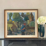 Vintage Mid Century Oil Painting From Sweden by Gunnar S Malm